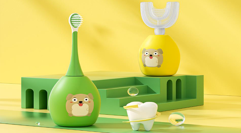 儿童电动牙刷产品三维渲染效果图